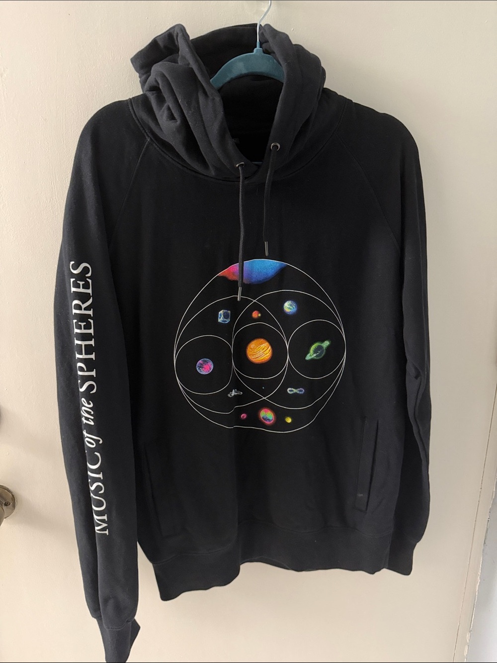 Official Coldplay Music of the Spheres Planet Hoodie  Size L